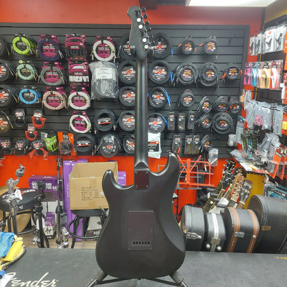 Winzz HSS Strat Electric Guitar - Black w/ Yellow Pickguard (USED)