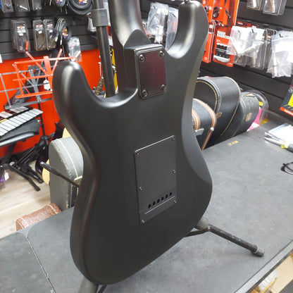 Winzz HSS Strat Electric Guitar - Black w/ Yellow Pickguard (USED)