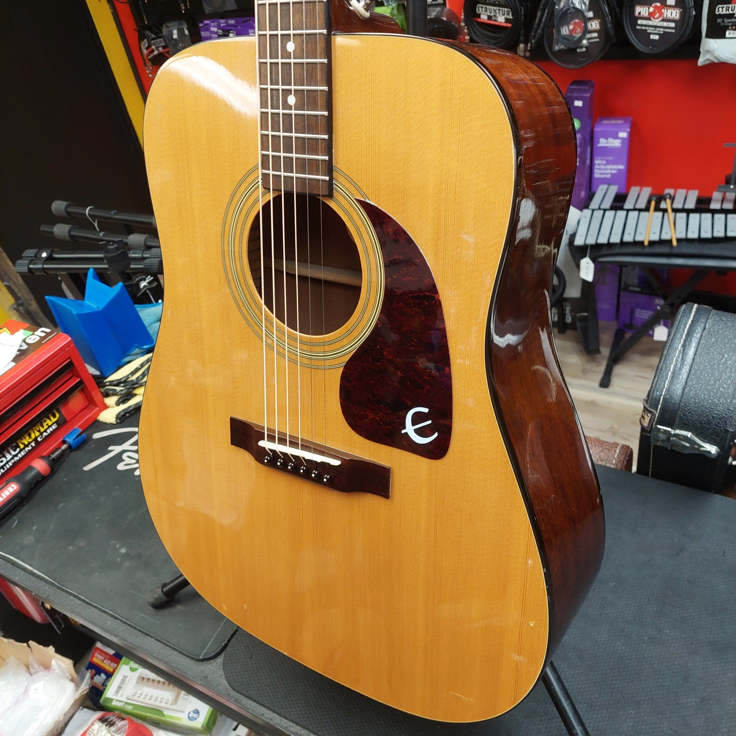 2003 EPIPHONE PR-150 NA Acoustic Guitar - Natural SN# EA 03115679