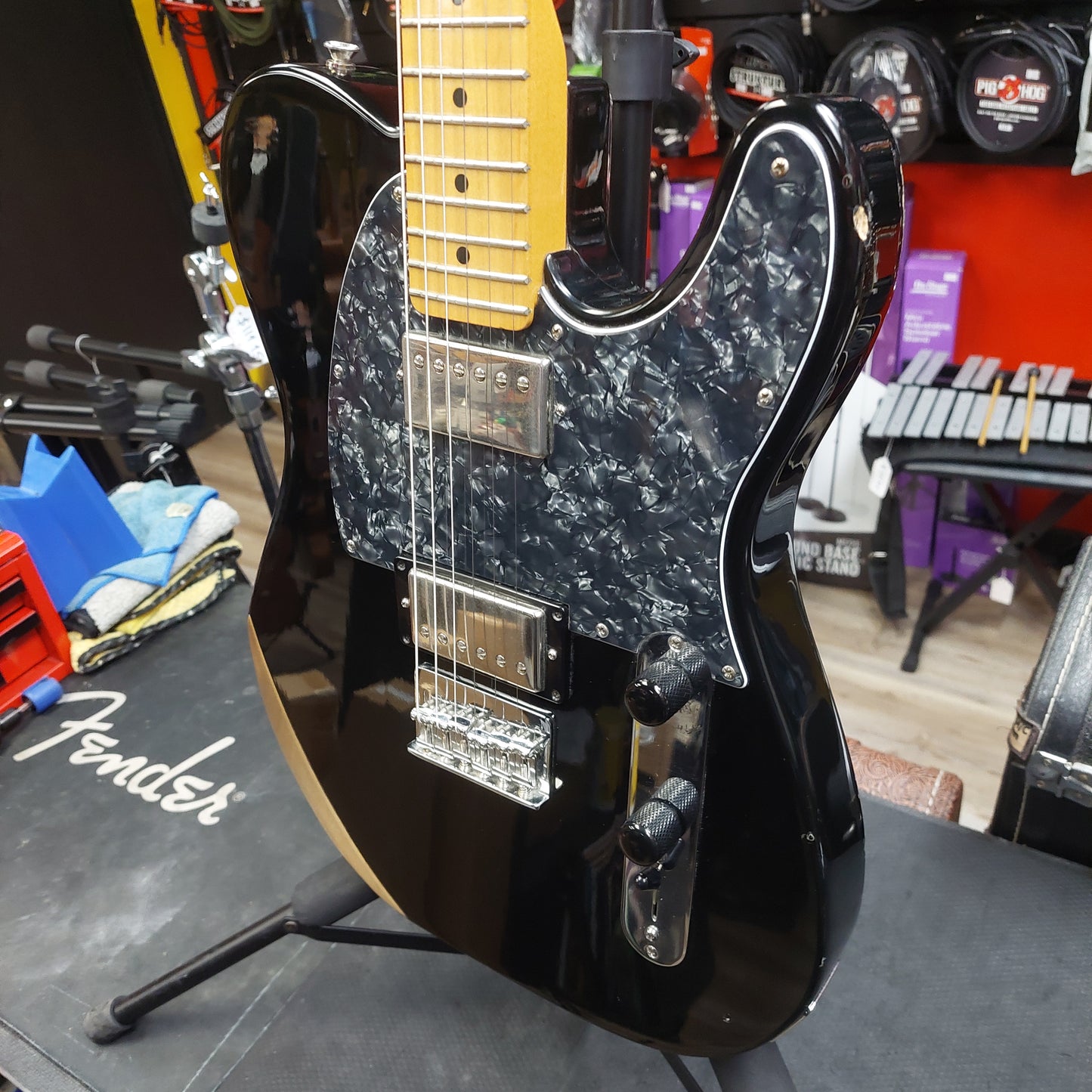 2010 Fender Blacktop Telecaster HH Electric Guitar w/ Gearit Black GIg Bag SN# MX10183461 "Made In Mexico"