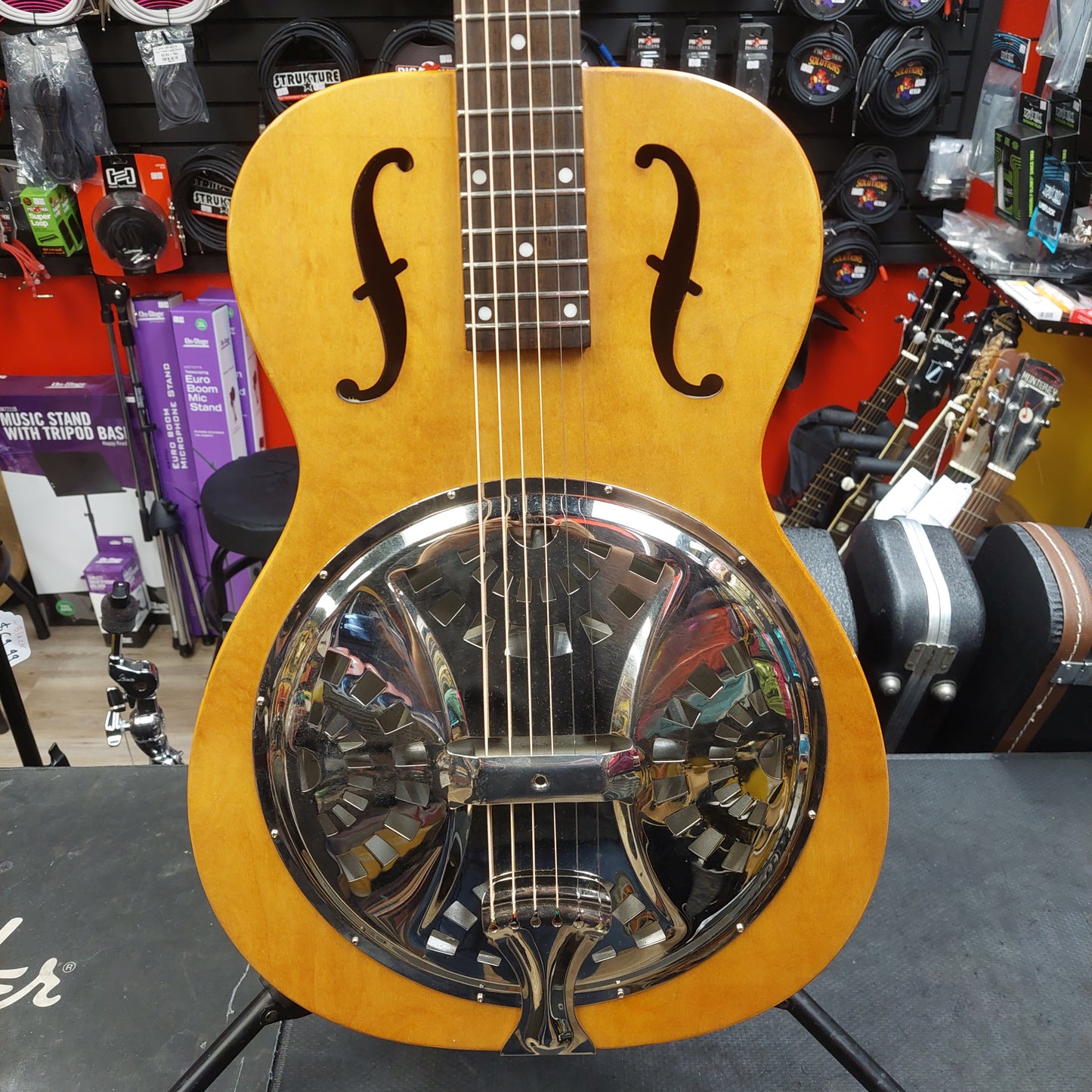 2013 Epiphone Dobro Hound Dog Round Neck Resonator Guitar - Vintage Brown SN# 1310121943