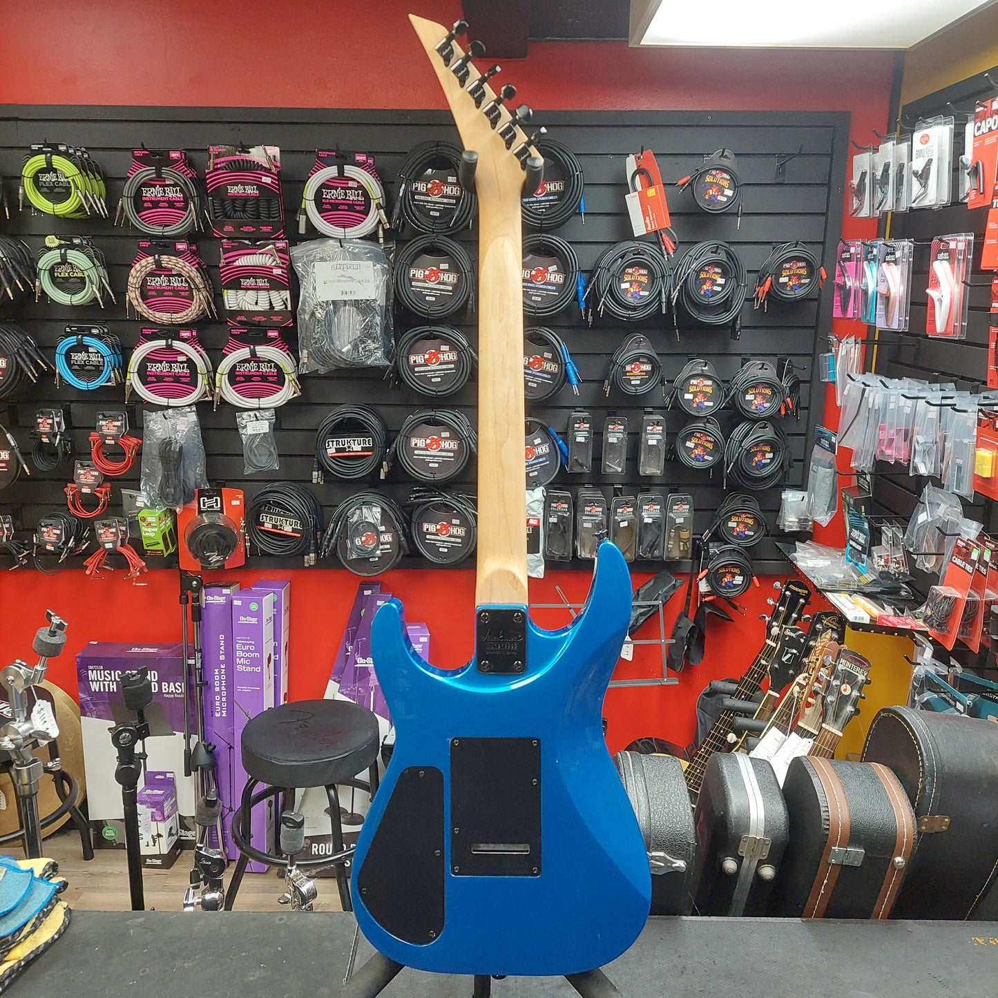 2019 Jackson JS Series Dinky Arch Top JS22 DKA, Amaranth Fingerboard, Metallic Blue SN# CWJ1913999 "No Tremolo Arm"