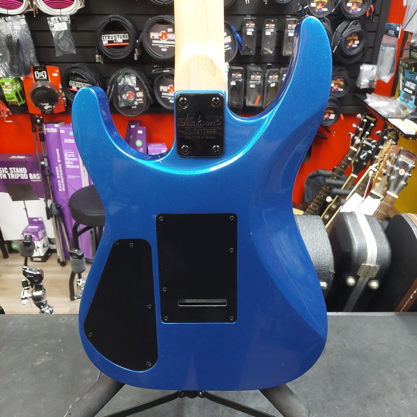 2019 Jackson JS Series Dinky Arch Top JS22 DKA, Amaranth Fingerboard, Metallic Blue SN# CWJ1913999 "No Tremolo Arm"