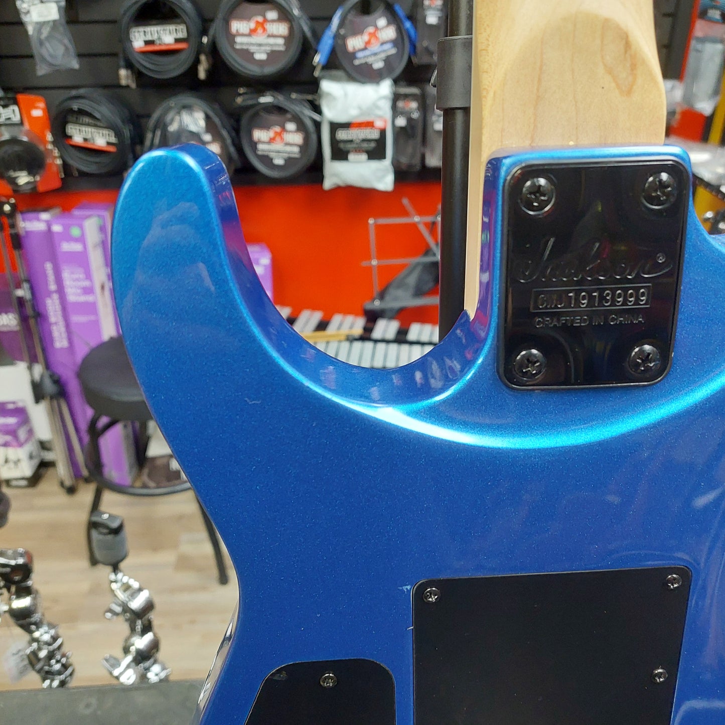 2019 Jackson JS Series Dinky Arch Top JS22 DKA, Amaranth Fingerboard, Metallic Blue SN# CWJ1913999 "No Tremolo Arm"