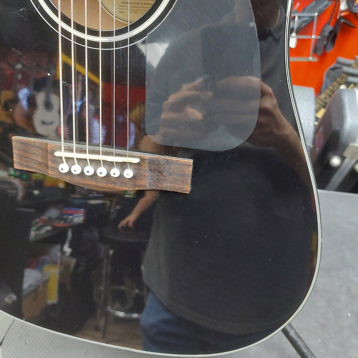 2015 Fender CD-60 Dreadnought Acoustic Guitar - Black Gloss SN# IPS1501551