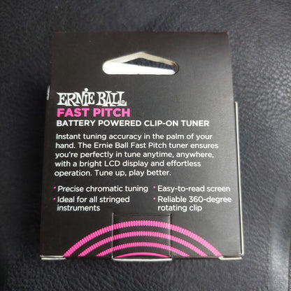 Ernie Ball P09644 Fast Pitch Battery Powered Clip-On Tuner