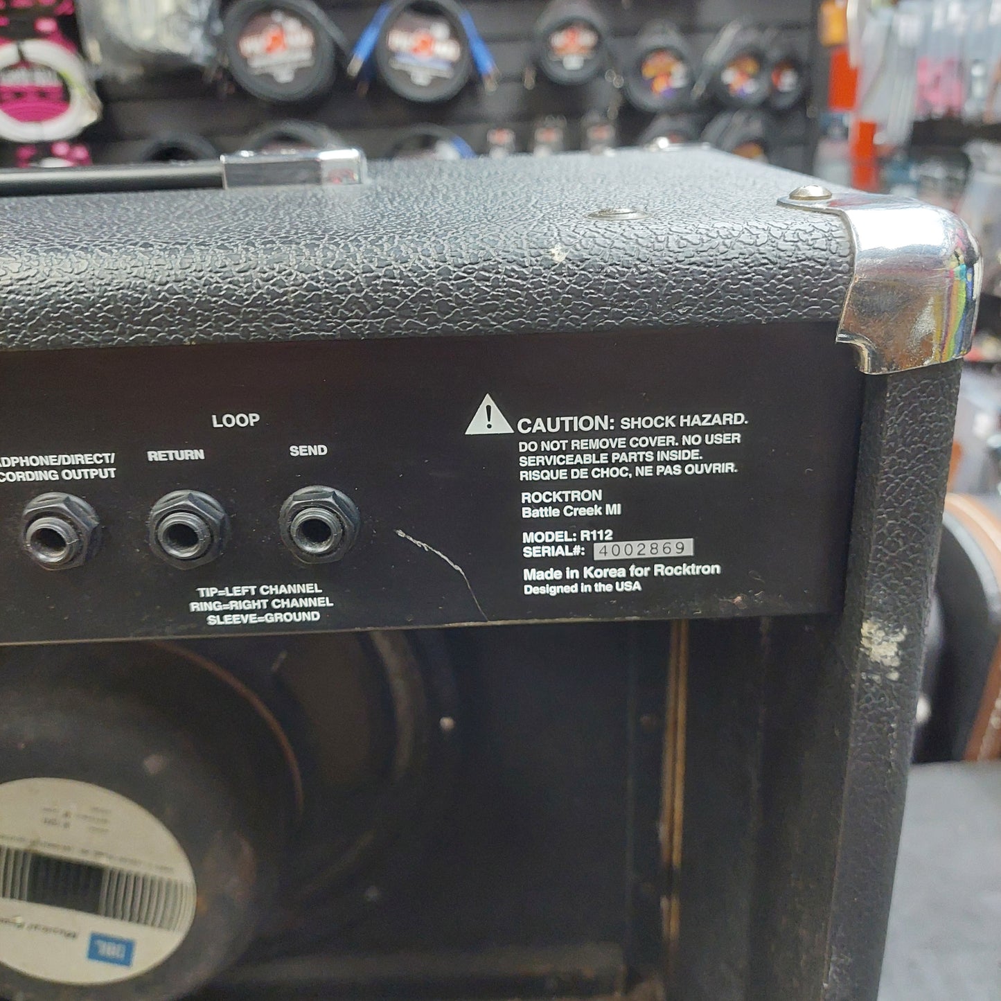 Rocktron R112 Replitone Guitar Combo Amplifier, 1x12” Speaker - 150 watt (USED) "Made in Korea" (Missing One Rubber Foot) SN# 4002869