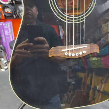 2003 Oscar Schmidt by Washburn OGECEB Acoustic/Electric Guitar - Black Gloss SN#FC03051672