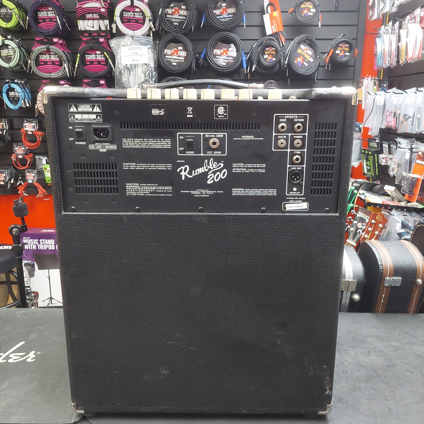 2021 Fender Rumble 200 Bass Amplifier SN# ICTK21829420
