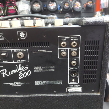 2021 Fender Rumble 200 Bass Amplifier SN# ICTK21829420
