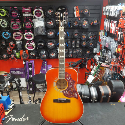 2018 Epiphone Hummingbird Pro FC Acoustic/Electric Guitar - Faded Cherry Sunburst w/ Brown Gibson Hard Case SN# 18012301851