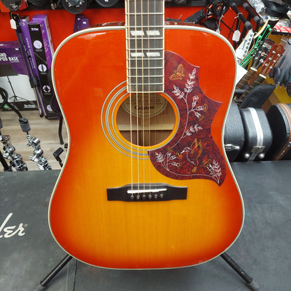 2018 Epiphone Hummingbird Pro FC Acoustic/Electric Guitar - Faded Cherry Sunburst w/ Brown Gibson Hard Case SN# 18012301851