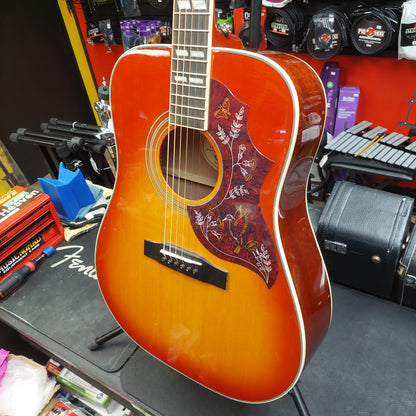2018 Epiphone Hummingbird Pro FC Acoustic/Electric Guitar - Faded Cherry Sunburst w/ Brown Gibson Hard Case SN# 18012301851