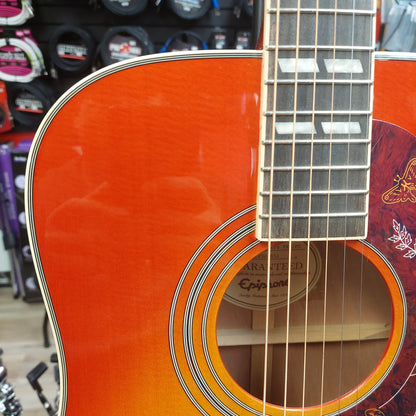 2018 Epiphone Hummingbird Pro FC Acoustic/Electric Guitar - Faded Cherry Sunburst w/ Brown Gibson Hard Case SN# 18012301851