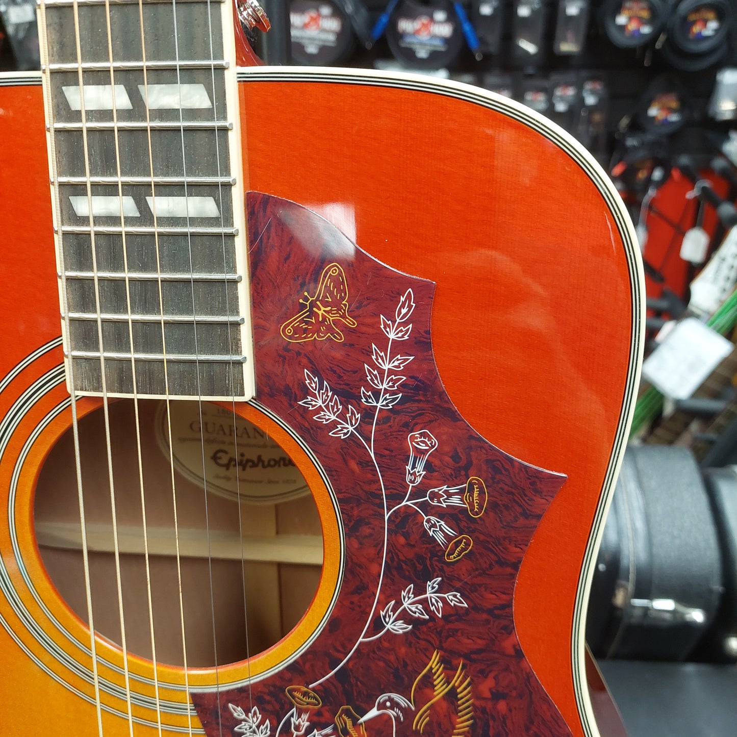 2018 Epiphone Hummingbird Pro FC Acoustic/Electric Guitar - Faded Cherry Sunburst w/ Brown Gibson Hard Case SN# 18012301851