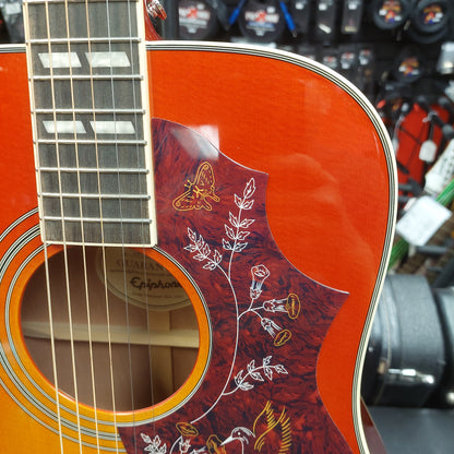 2018 Epiphone Hummingbird Pro FC Acoustic/Electric Guitar - Faded Cherry Sunburst w/ Brown Gibson Hard Case SN# 18012301851