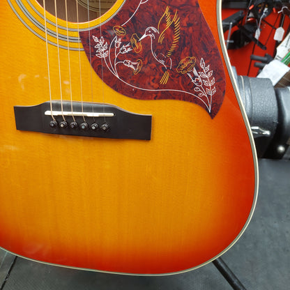 2018 Epiphone Hummingbird Pro FC Acoustic/Electric Guitar - Faded Cherry Sunburst w/ Brown Gibson Hard Case SN# 18012301851