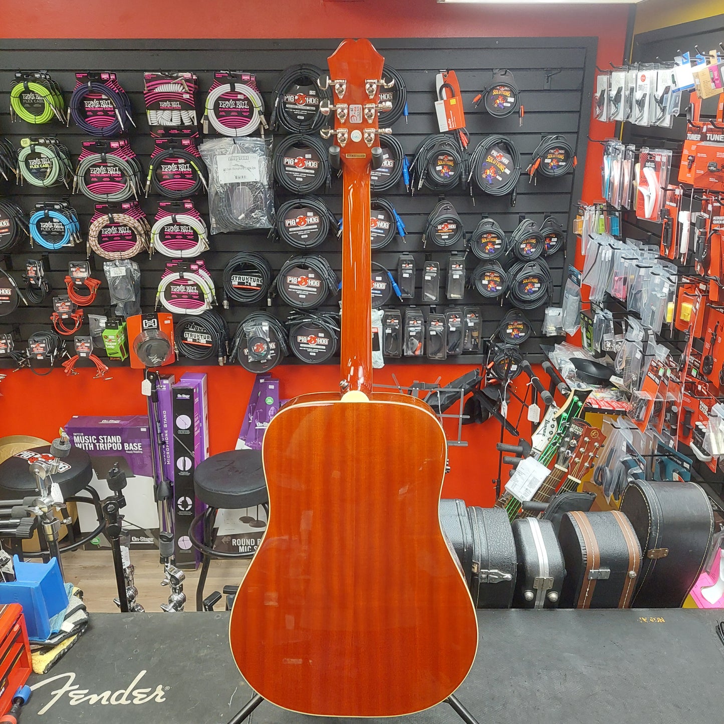 2018 Epiphone Hummingbird Pro FC Acoustic/Electric Guitar - Faded Cherry Sunburst w/ Brown Gibson Hard Case SN# 18012301851