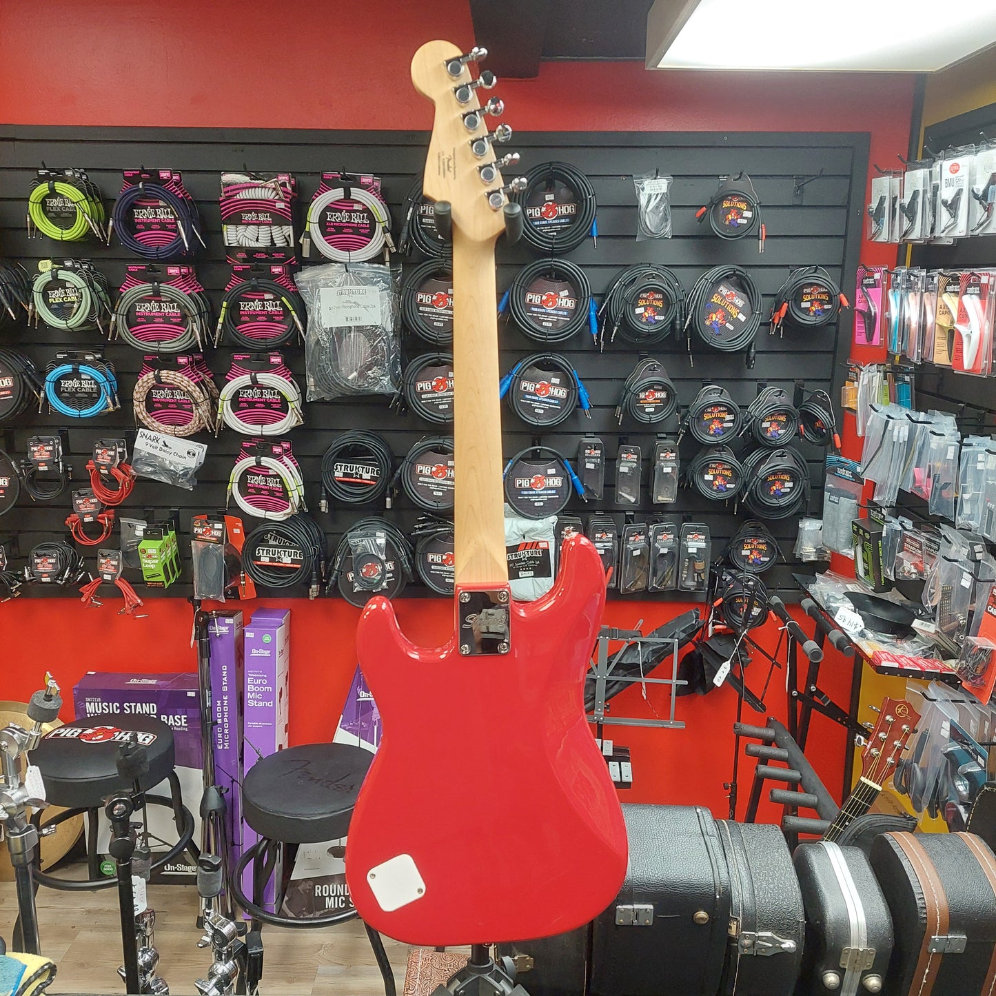 2021 Squier Mini Stratocaster, Laurel Fingerboard, White Pickguard - Dakota Red SN ICSF21002944