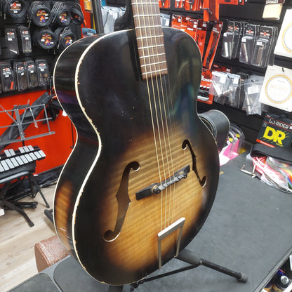 1950's Vintage Harmony Monterey Arch Top Acoustic Guitar - Sunburst Finish "Made In Chicago" (Missing Pickguard)