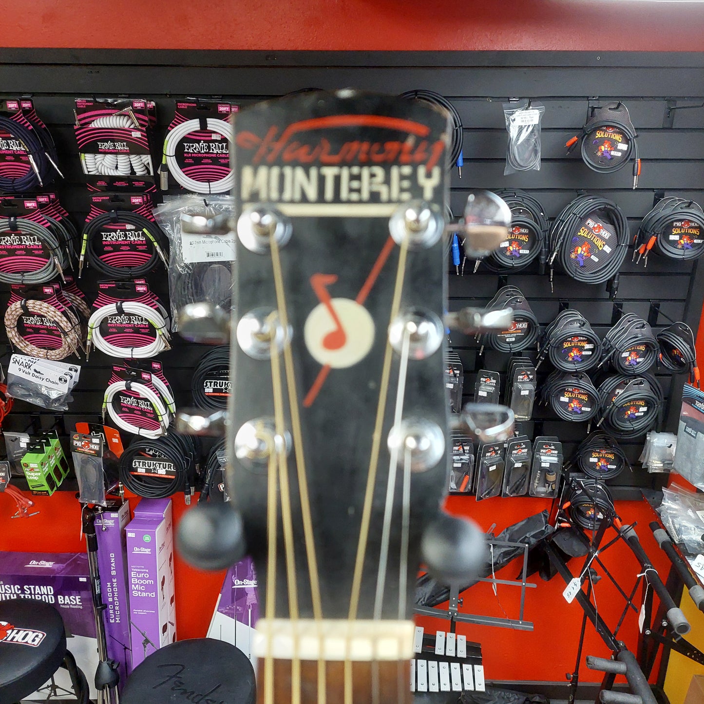 1950's Vintage Harmony Monterey Arch Top Acoustic Guitar - Sunburst Finish "Made In Chicago" (Missing Pickguard)