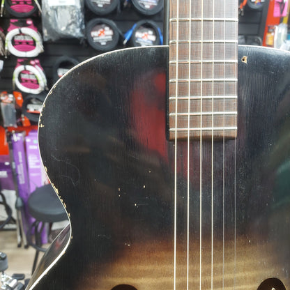1950's Vintage Harmony Monterey Arch Top Acoustic Guitar - Sunburst Finish "Made In Chicago" (Missing Pickguard)