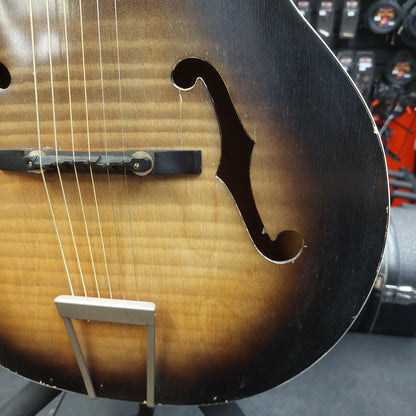 1950's Vintage Harmony Monterey Arch Top Acoustic Guitar - Sunburst Finish "Made In Chicago" (Missing Pickguard)