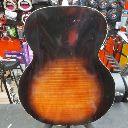 1950's Vintage Harmony Monterey Arch Top Acoustic Guitar - Sunburst Finish "Made In Chicago" (Missing Pickguard)