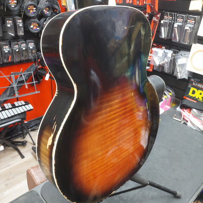 1950's Vintage Harmony Monterey Arch Top Acoustic Guitar - Sunburst Finish "Made In Chicago" (Missing Pickguard)