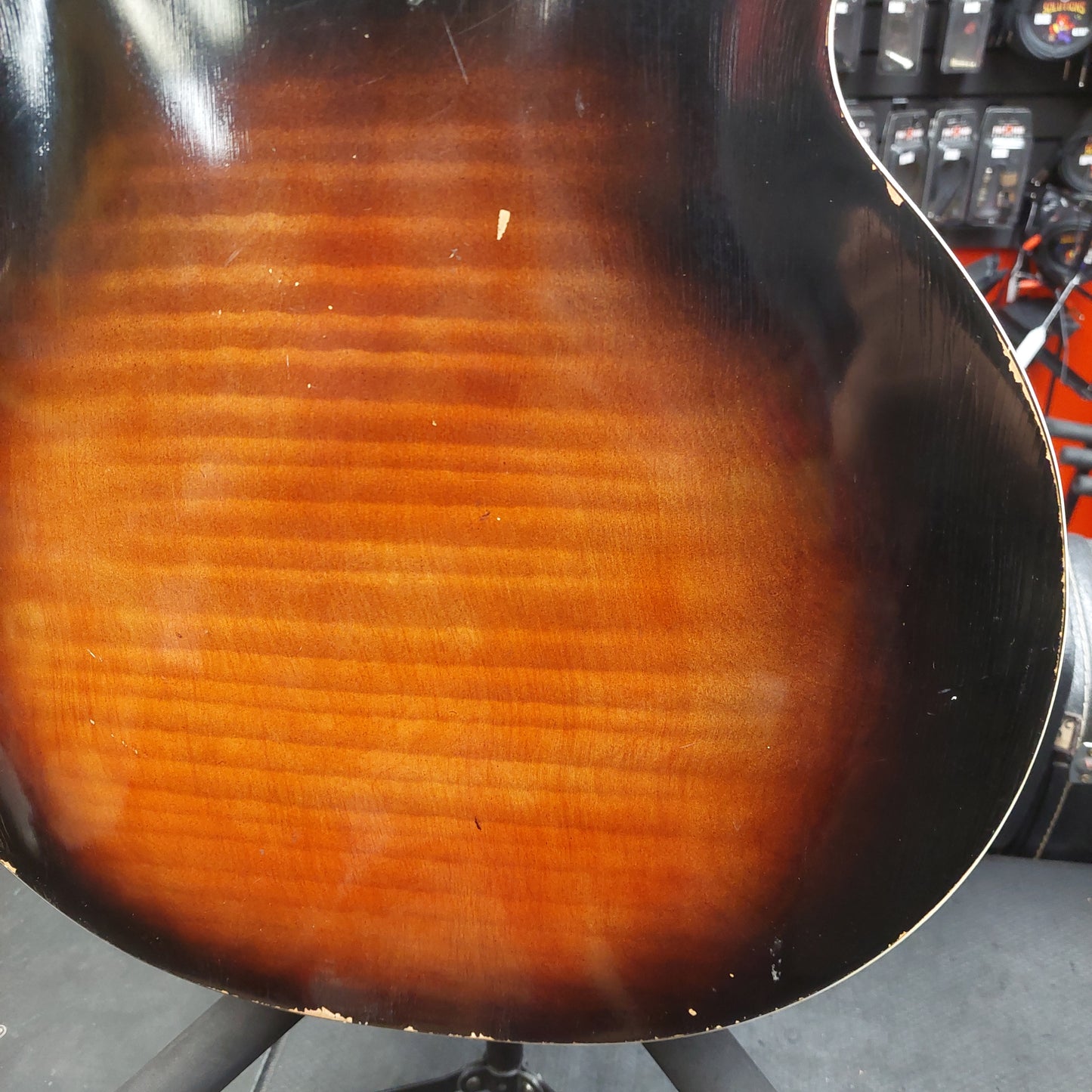 1950's Vintage Harmony Monterey Arch Top Acoustic Guitar - Sunburst Finish "Made In Chicago" (Missing Pickguard)
