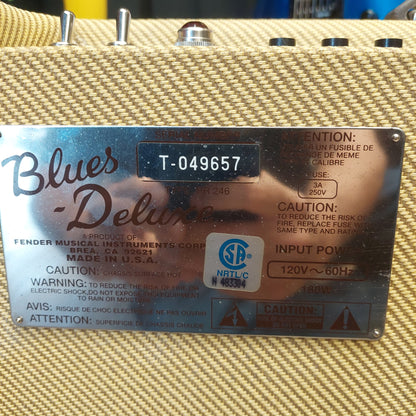 1990's Fender PR 246 Blues Deluxe 1x12” 40 Watt Combo Guitar Amplifier SN# T-049657 "Made In USA"