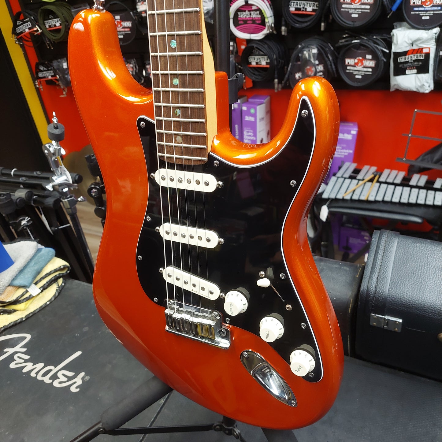 2002 Fender American Deluxe Stratocaster - Candy Tangerine w/ Fender USA Hard Case SN# DZ2110761 "Made In USA" (No Tremolo Bar)