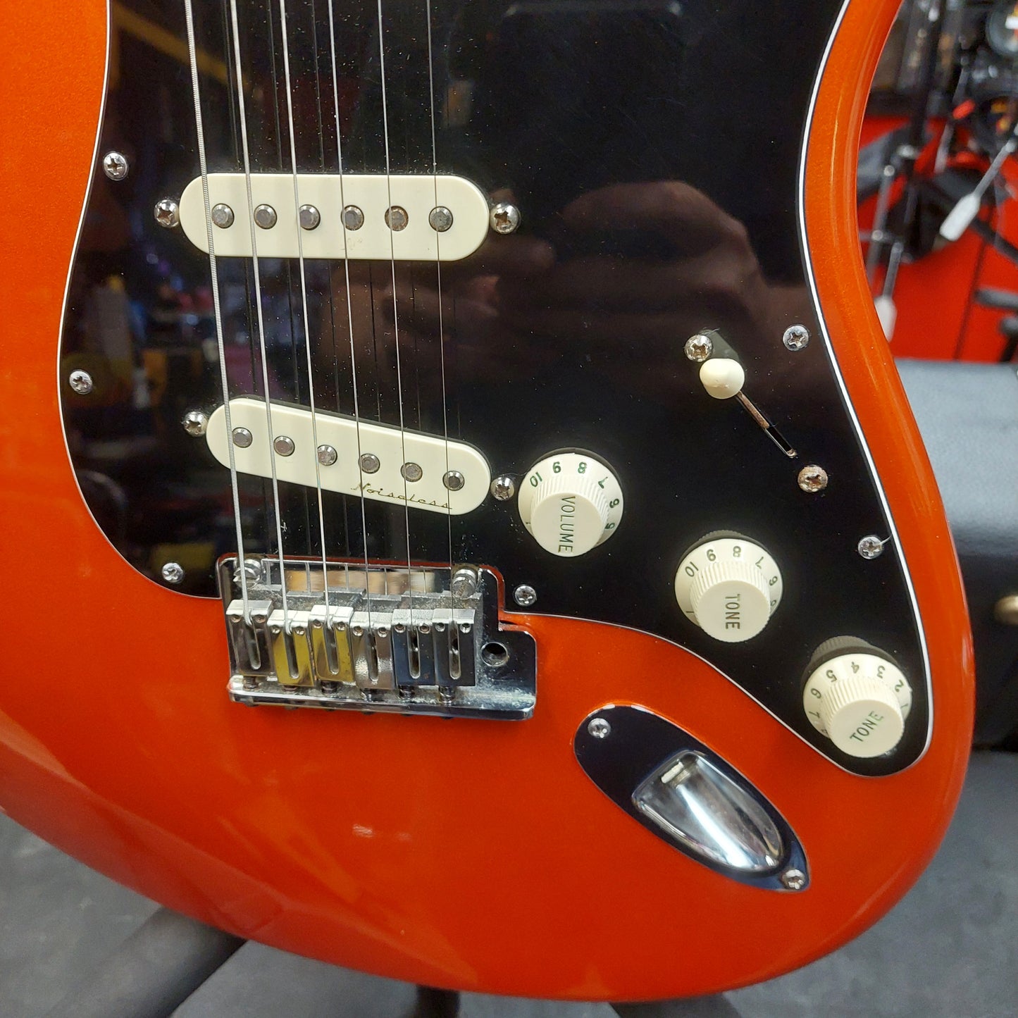 2002 Fender American Deluxe Stratocaster - Candy Tangerine w/ Fender USA Hard Case SN# DZ2110761 "Made In USA" (No Tremolo Bar)