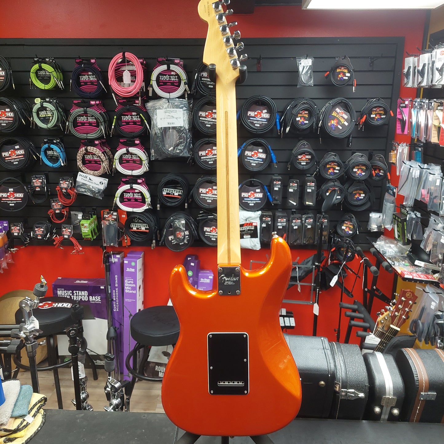 2002 Fender American Deluxe Stratocaster - Candy Tangerine w/ Fender USA Hard Case SN# DZ2110761 "Made In USA" (No Tremolo Bar)