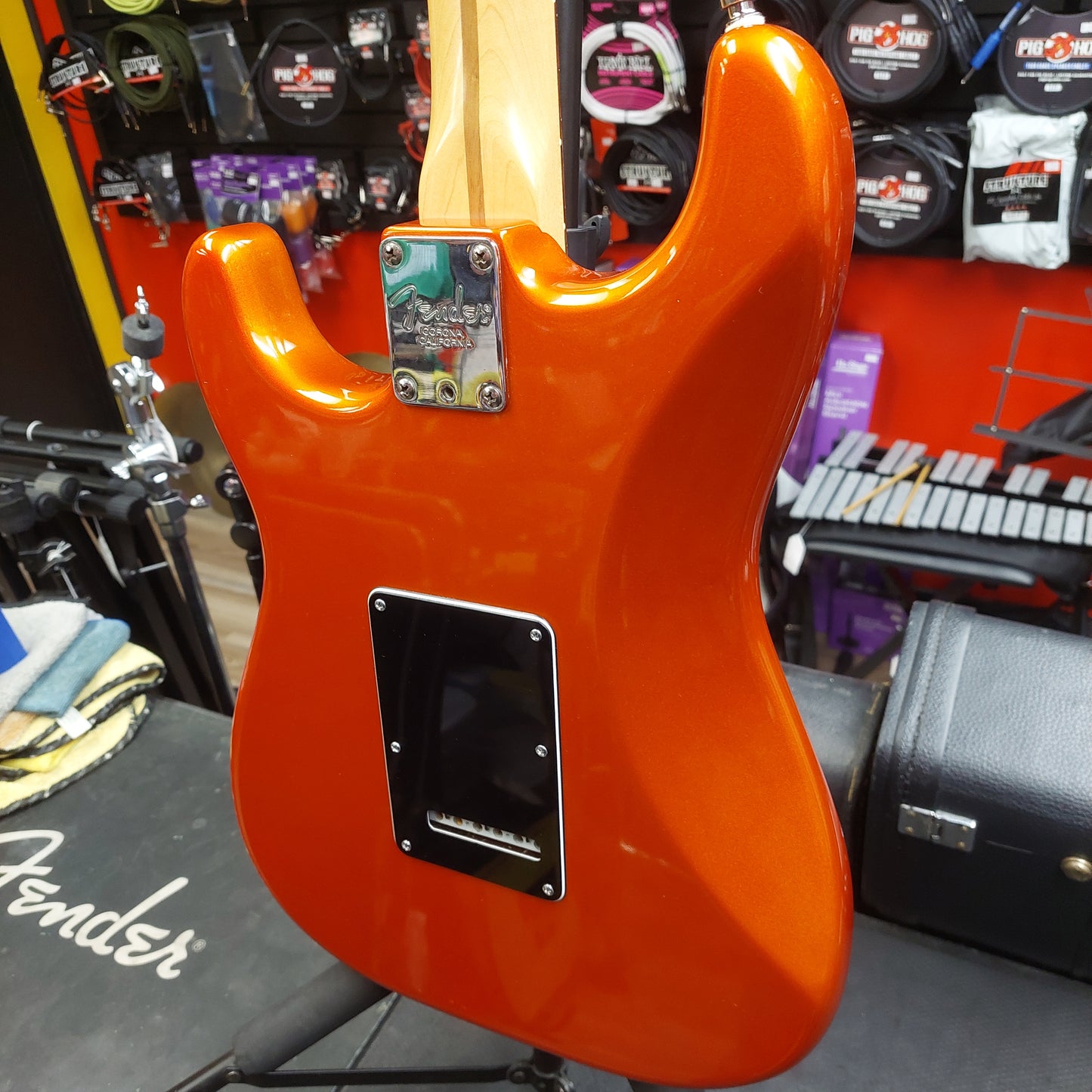 2002 Fender American Deluxe Stratocaster - Candy Tangerine w/ Fender USA Hard Case SN# DZ2110761 "Made In USA" (No Tremolo Bar)