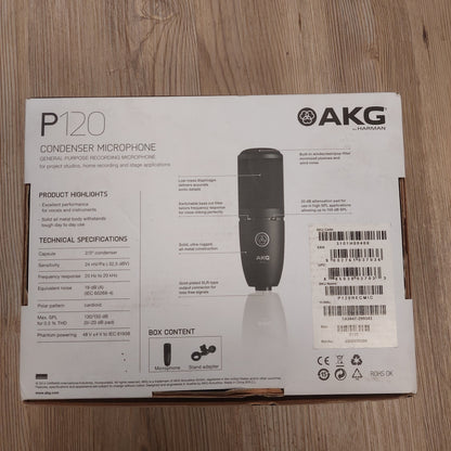 AKG P120 Condenser Microphone - Black (USED) "Open Box"