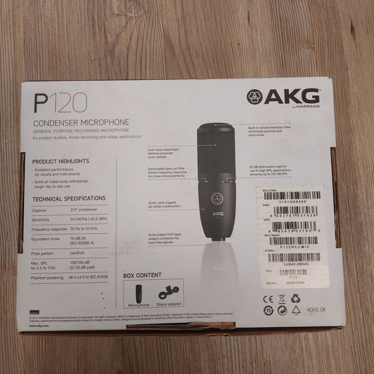 AKG P120 Condenser Microphone - Black (USED) "Open Box"