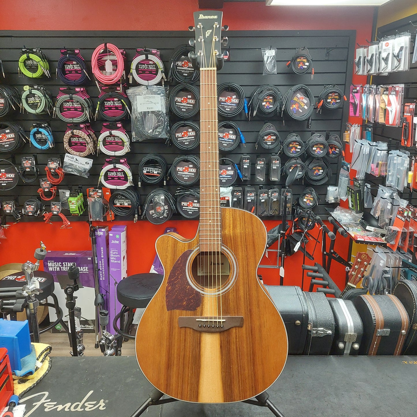2026 Ibanez PC50WSLCE "Left-Handed" Grand Concert Acoustic/Electric Guitar - Open Pore Brown SN# 5T01PS251000558