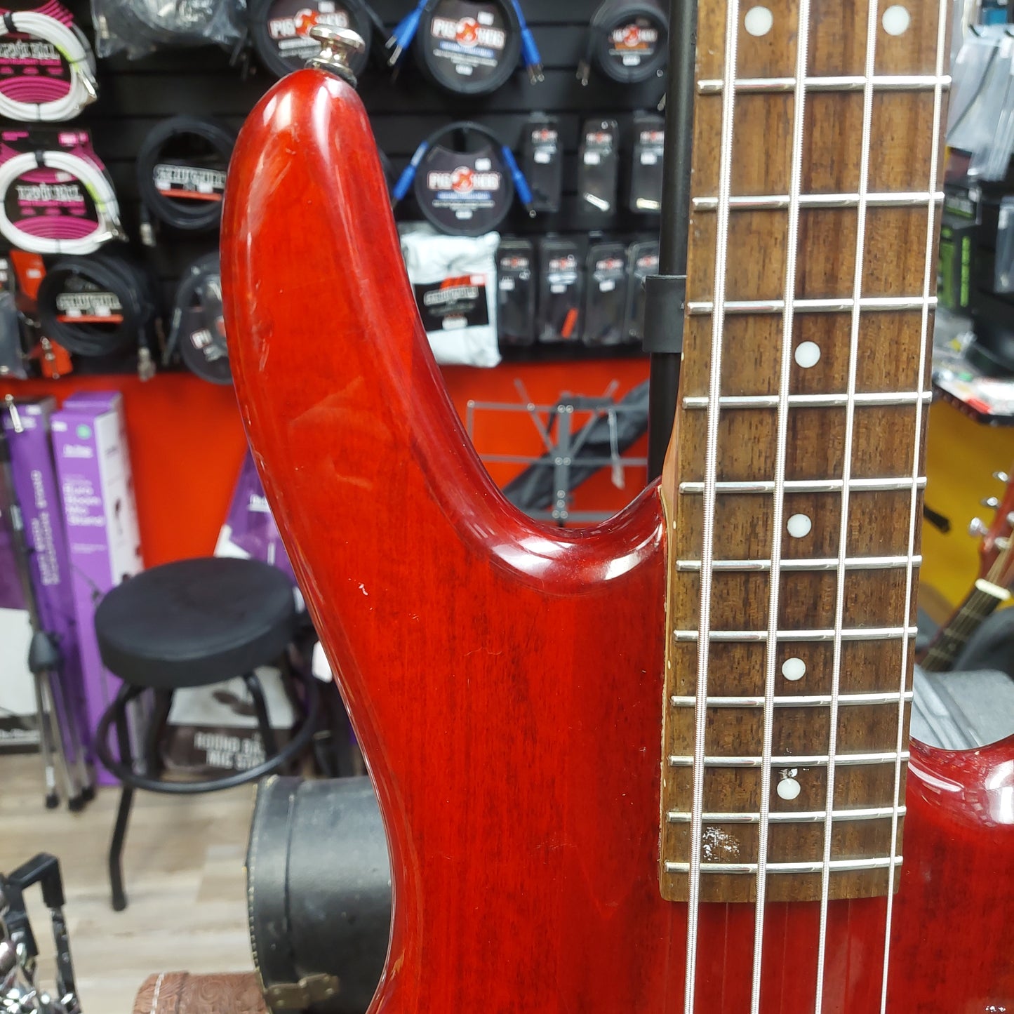 2000's Ibanez Gio Soundgear PJ Bass - Red (USED) "Missing Battery Cover Plate"