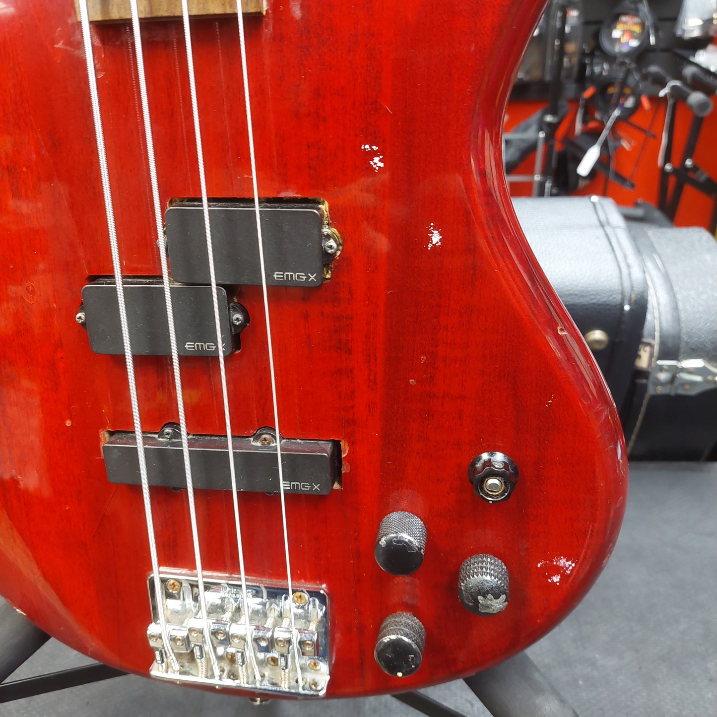 2000's Ibanez Gio Soundgear PJ Bass - Red (USED) "Missing Battery Cover Plate"