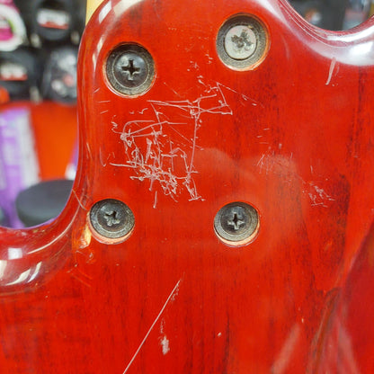 2000's Ibanez Gio Soundgear PJ Bass - Red (USED) "Missing Battery Cover Plate"