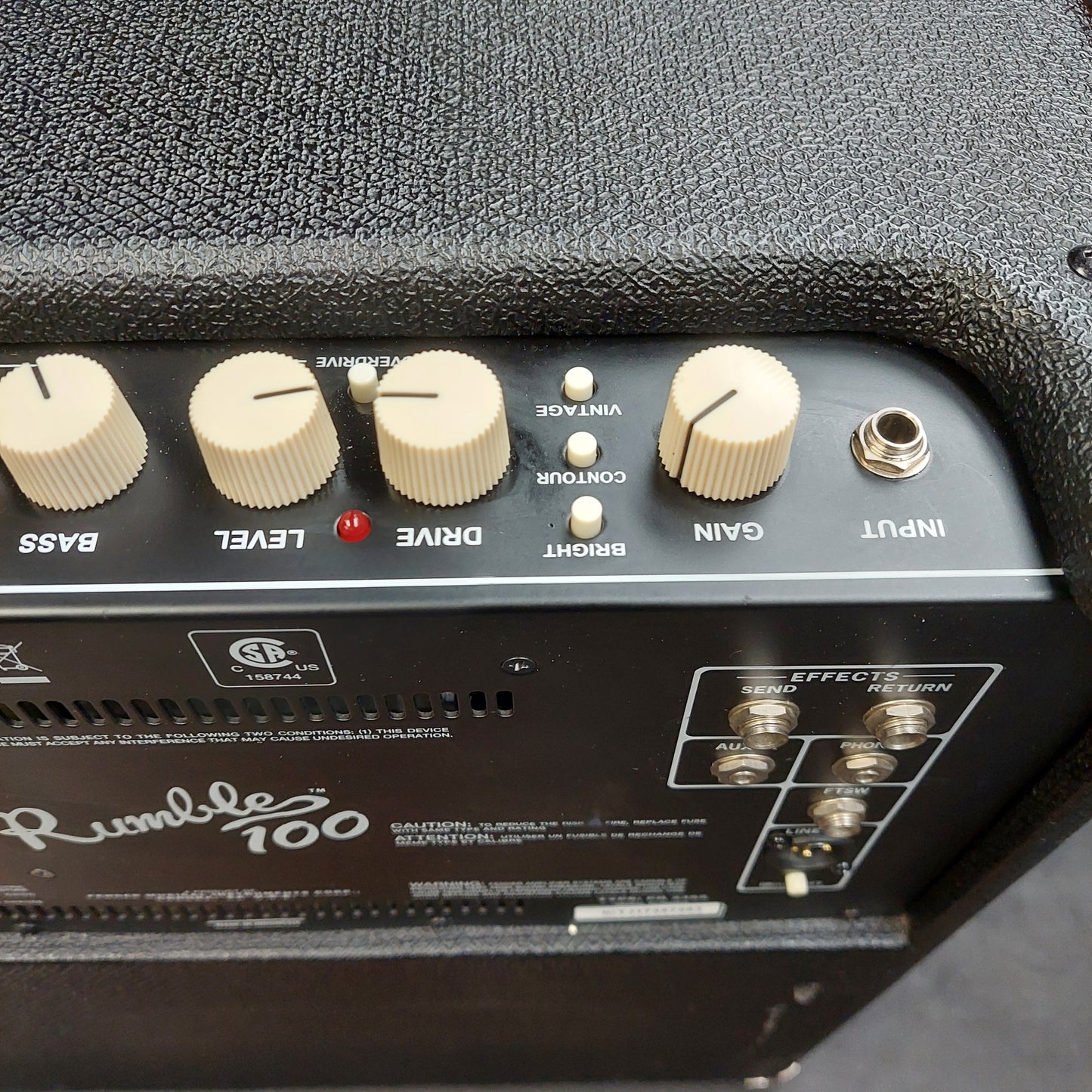 2017 Fender Rumble 100 (V3) Bass Amplifier 1x12" 100 Watts SN# ICTJ17357283