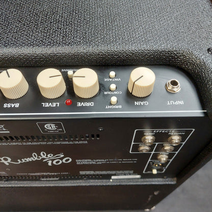 2017 Fender Rumble 100 (V3) Bass Amplifier 1x12" 100 Watts SN# ICTJ17357283