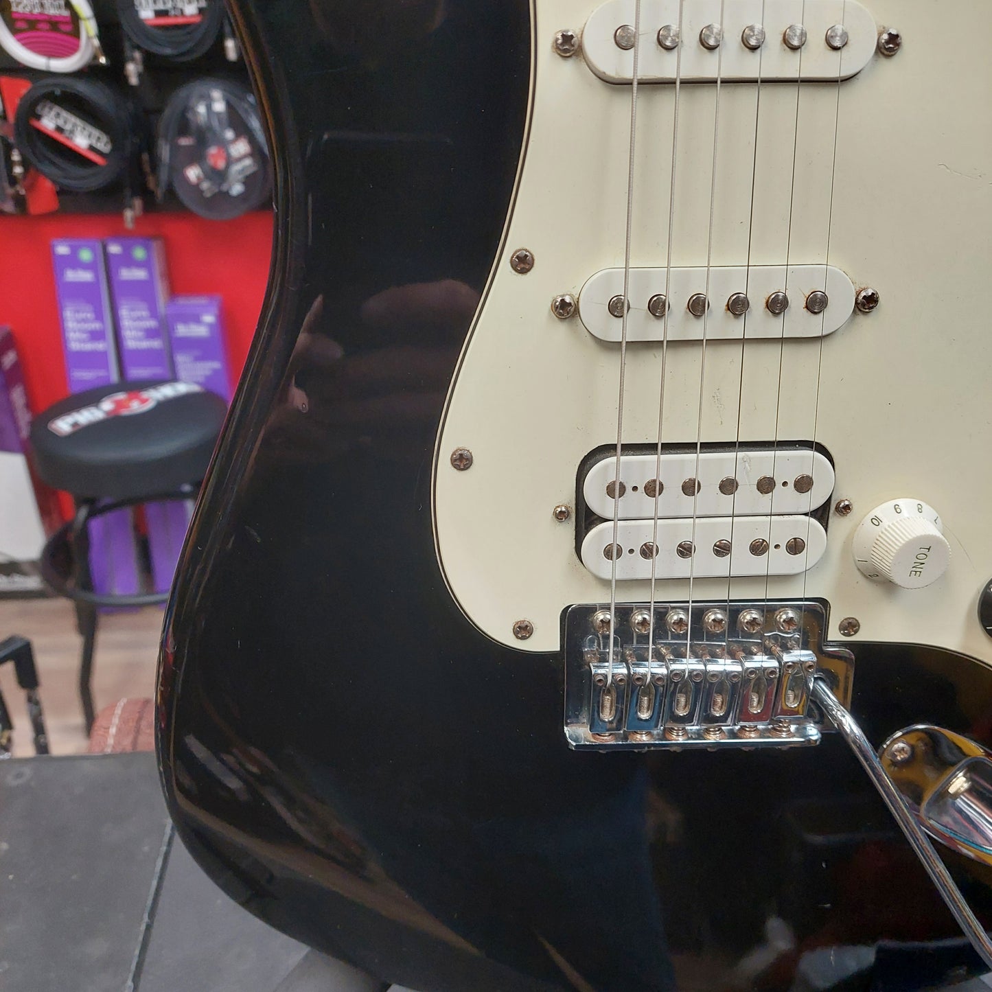 2010 Fender Starcaster HSS Strat Electric Guitar - Black SN# ICS10069957