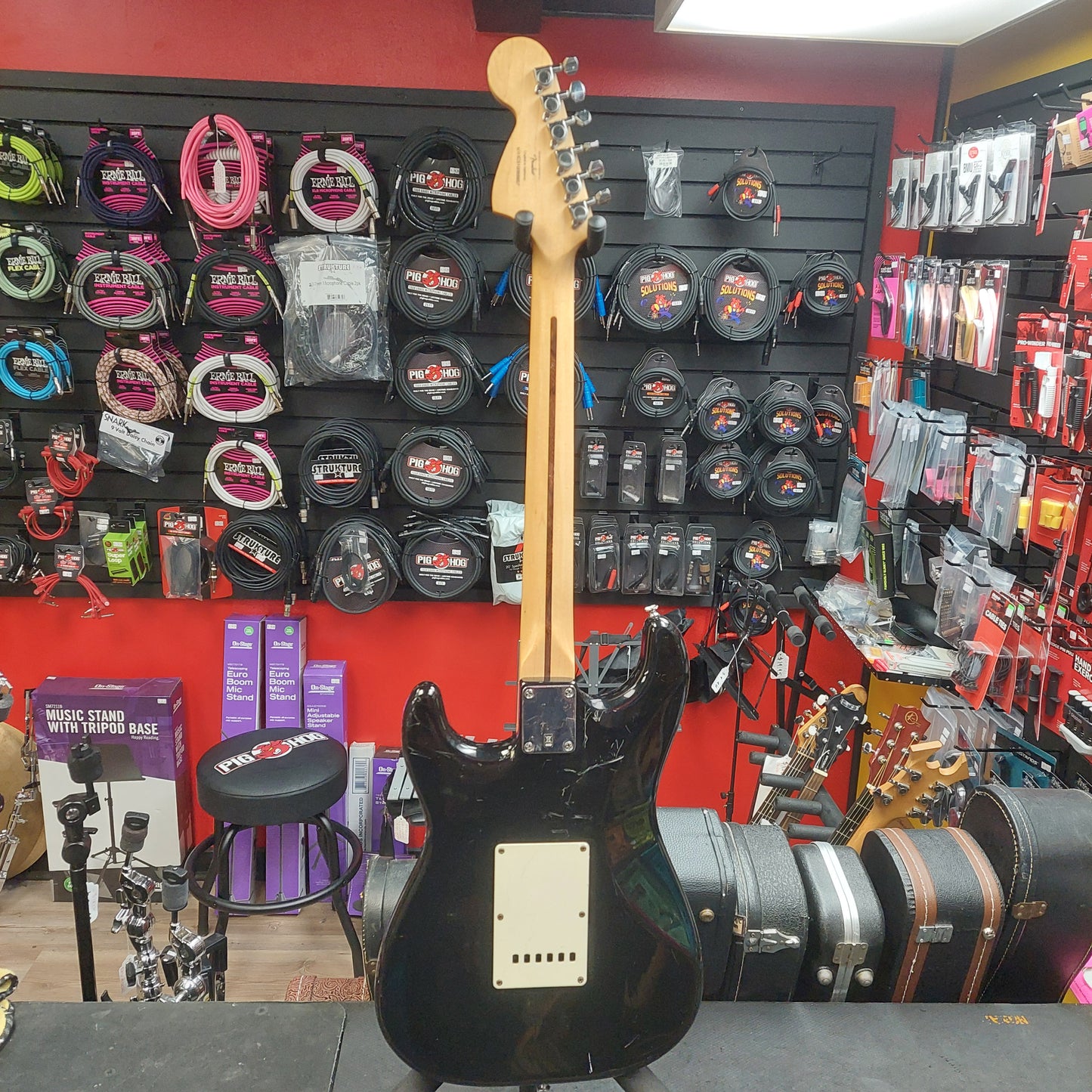 2010 Fender Starcaster HSS Strat Electric Guitar - Black SN# ICS10069957