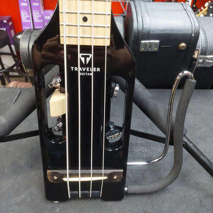 2020's Traveler Guitar ULB1716 4-String Bass Guitar - Black w/ Gig Bag