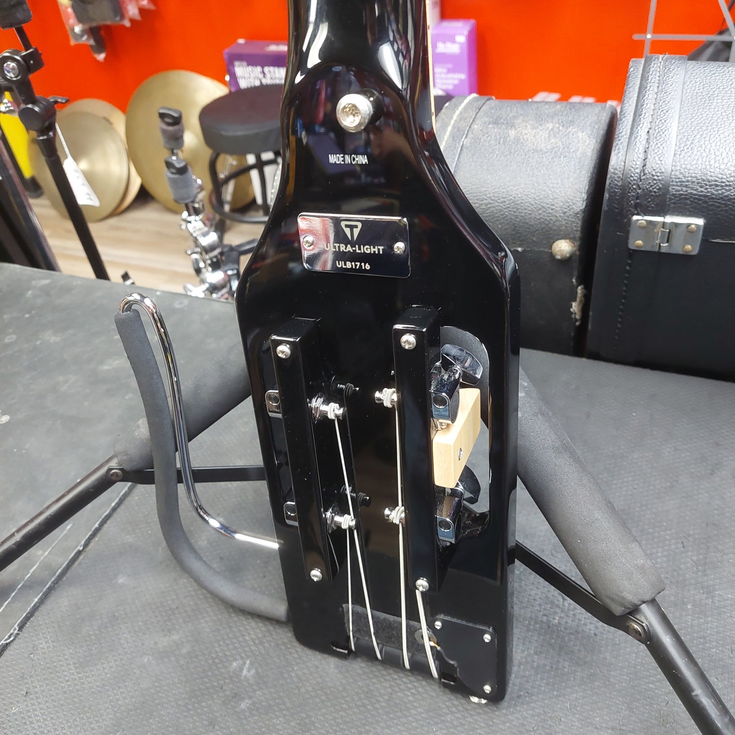 2020's Traveler Guitar ULB1716 4-String Bass Guitar - Black w/ Gig Bag
