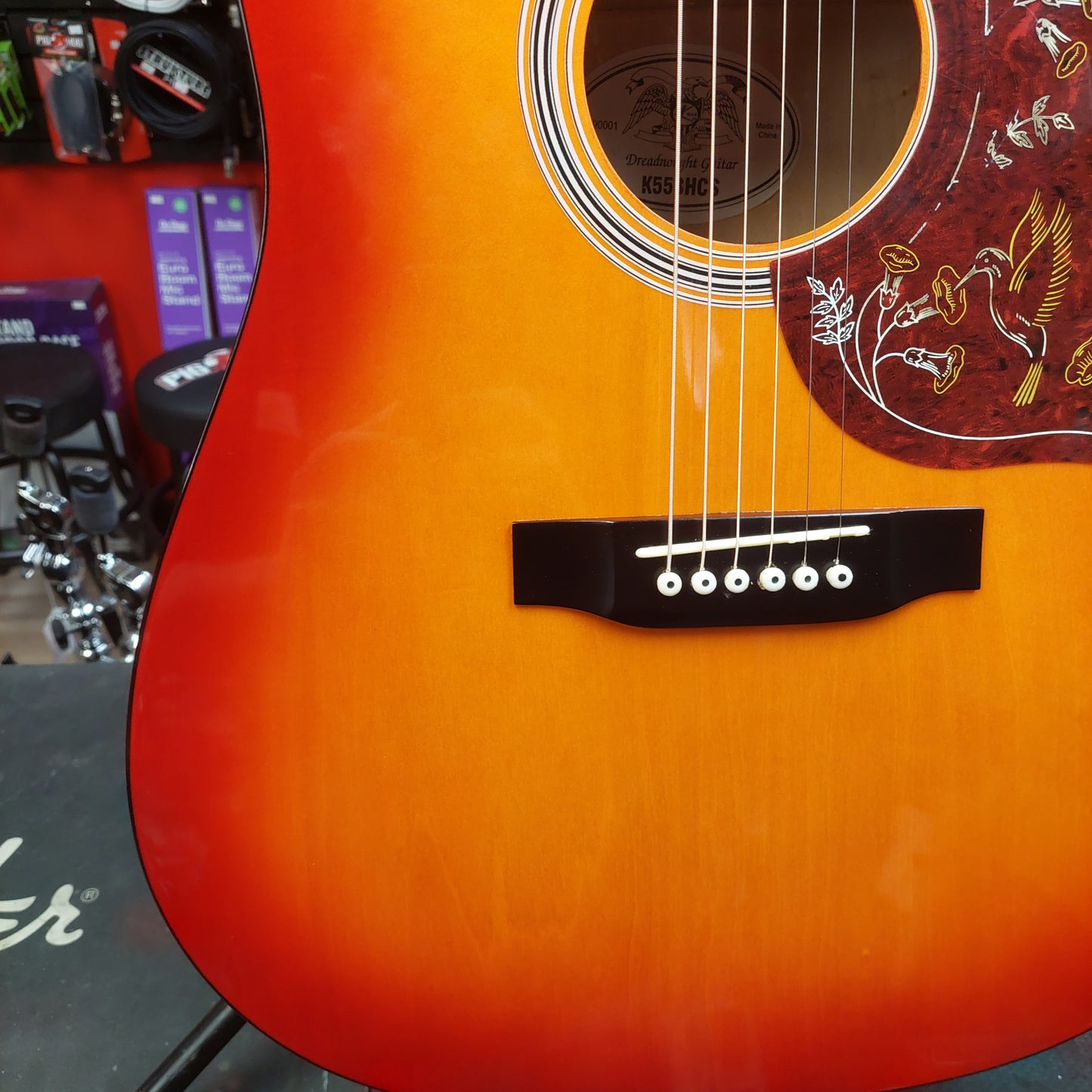 Kay K553HCS Hummingbird Style Dreadnought Acoustic Guitar - Cherry Sunburst (USED) SN# 03090001