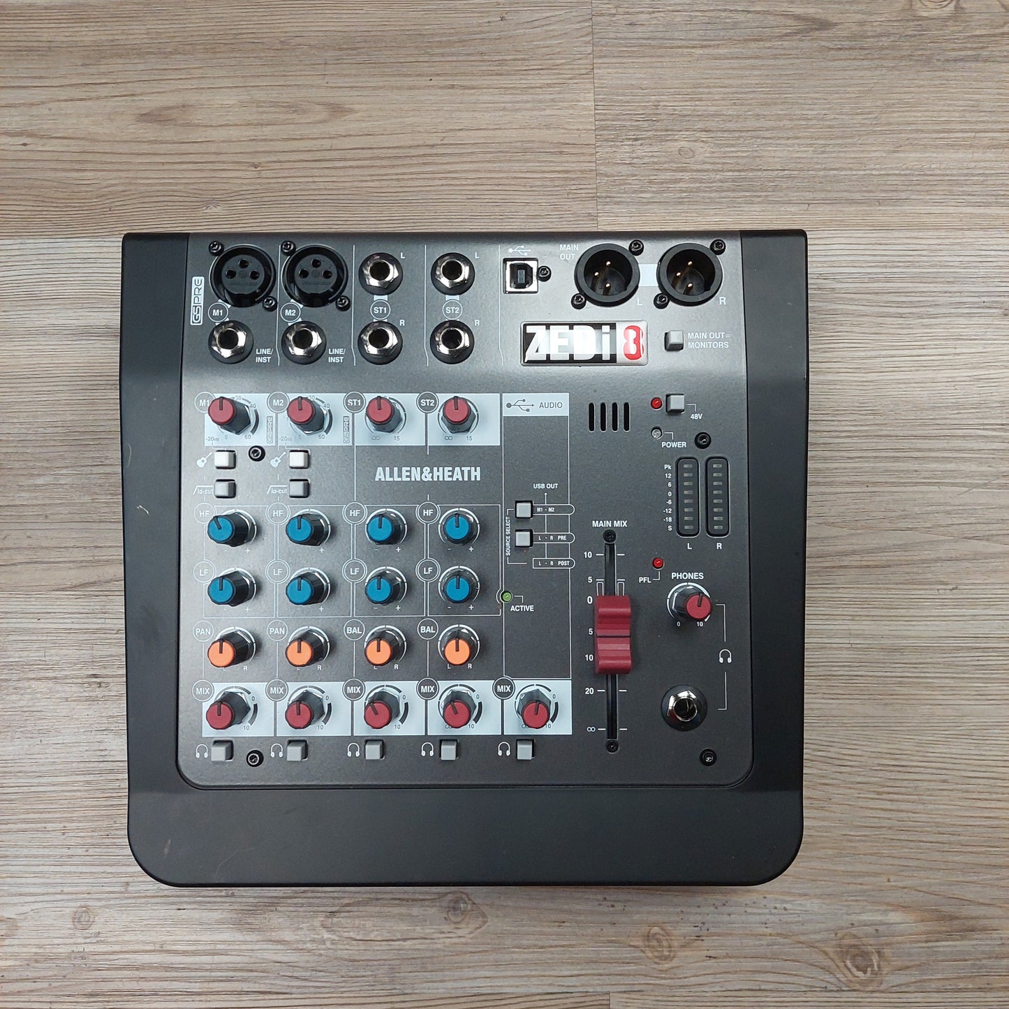 Allen & Heath ZEDi 8 Mixing Board w/ Power Supply & USB Cable (USED) SN# ZI8X-001005433