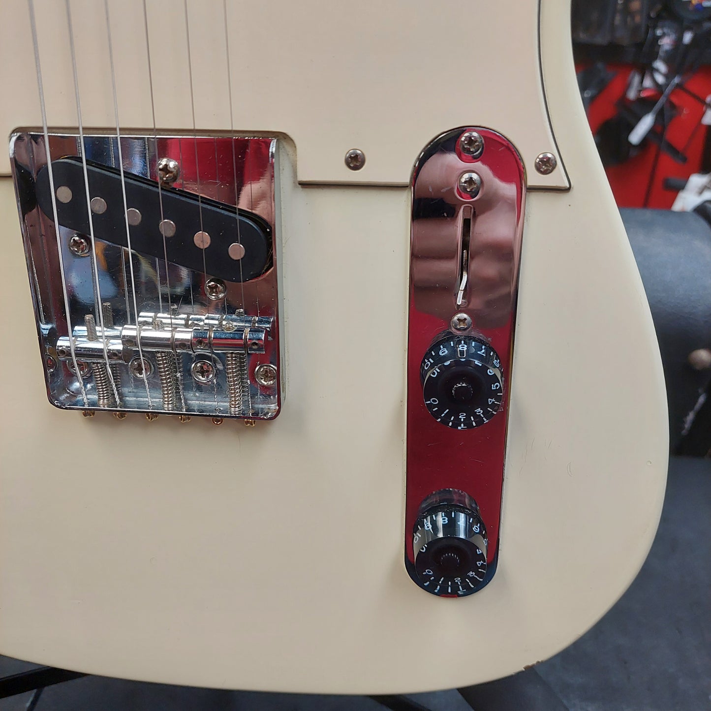 Johnson Tele Style Electric Guitar - Vintage White (USED)